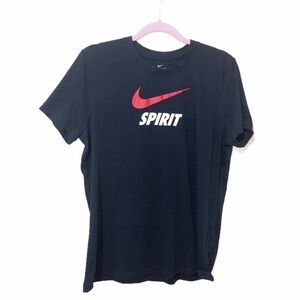 Washington Spirit Ladies Fitted Size XL Nike Dri Fit Blue Red Swoosh  T-shirt